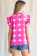 Load image into Gallery viewer, Dottie Ruffle Cap Sleeve Top
