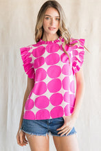 Load image into Gallery viewer, Dottie Ruffle Cap Sleeve Top
