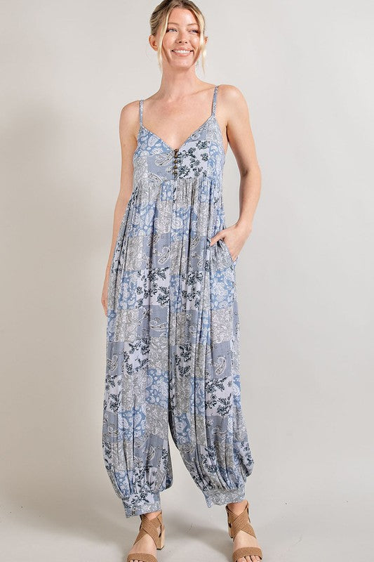 Balloon Paisley Jumpsuit