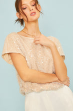 Load image into Gallery viewer, Boat Neck Peral Sequin Top
