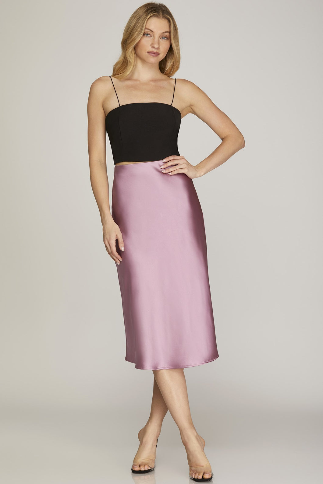 Satin Midi Skirt