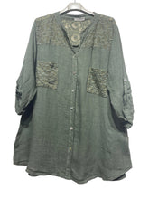 Load image into Gallery viewer, Contessa Lace Button up
