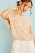 Load image into Gallery viewer, Boat Neck Peral Sequin Top
