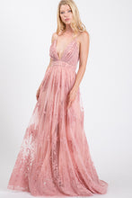 Load image into Gallery viewer, Floral Mesh Maxi Gown
