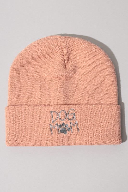 Dog Mom Cuffed Beanie