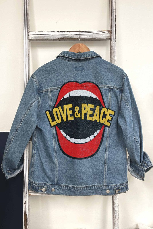 Love & Peace Denim Jacket