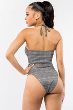 Load image into Gallery viewer, Front Cross Plaid Bodysuit
