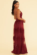 Load image into Gallery viewer, Floral Mesh Maxi Gown
