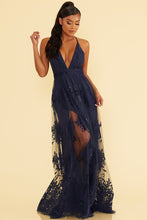 Load image into Gallery viewer, Floral Mesh Maxi Gown
