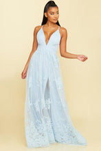 Load image into Gallery viewer, Floral Mesh Maxi Gown
