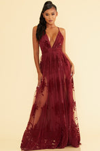 Load image into Gallery viewer, Floral Mesh Maxi Gown
