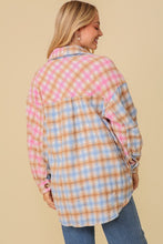 Load image into Gallery viewer, Micaela Plaid Colorblock Shacket
