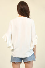 Load image into Gallery viewer, Ruffled Bell Sleeve Harmony Top
