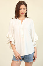 Load image into Gallery viewer, Ruffled Bell Sleeve Harmony Top
