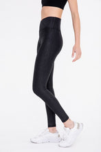 Load image into Gallery viewer, Black Foil Crossover Leggings
