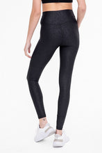 Load image into Gallery viewer, Black Foil Crossover Leggings
